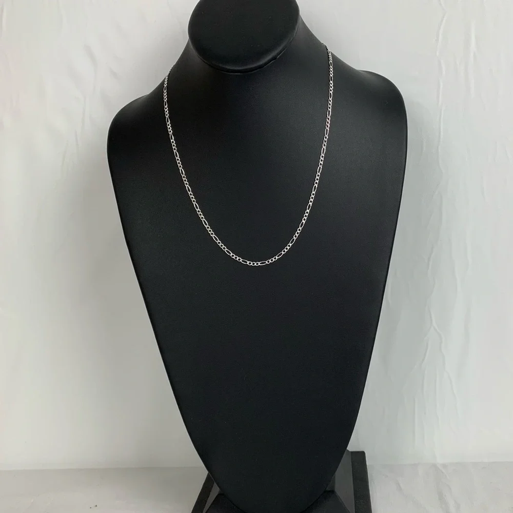 925 Sterling‎ Silver Chain Necklace Jewelry SILVER Classic Fígaro Made In Mexico - Picture 10 of 10